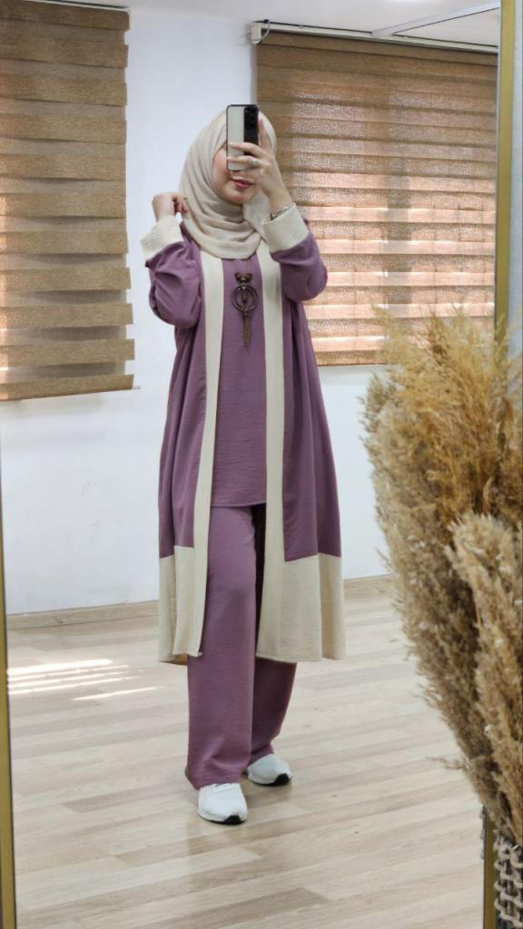 Summer set for veiled women, model G109 - Lilac