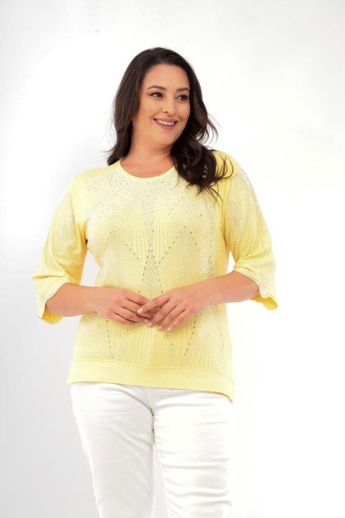 New season women's summer stylish and comfortable cut blouse suitable for daily use model G1261 - Yellow