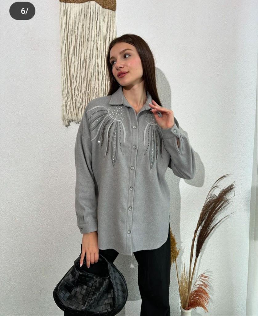 New season women's stylish and modern shirt suitable for daily use model G1431 - Gray