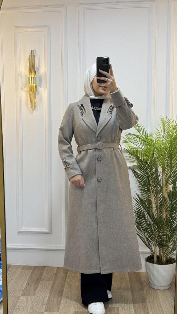 New season women's winter stylish and comfortable trench coat suitable for daily use model G1561 - Beige