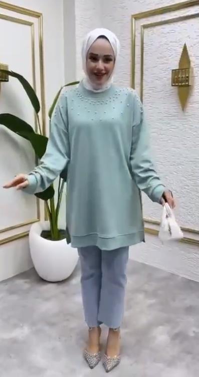 women's hijab blouse model G2290 - Green