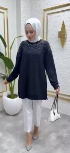 women's hijab blouse model G2290 - Black