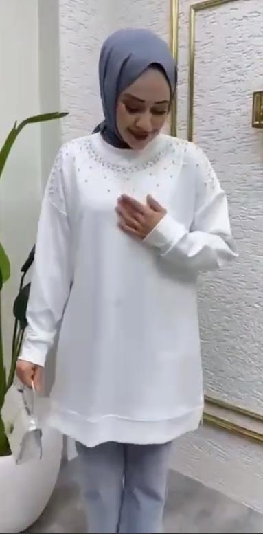 women's hijab blouse model G2290 - White