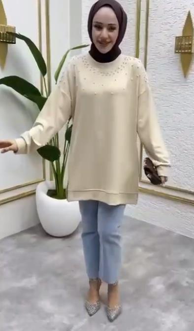 women's hijab blouse model G2290 - Tan