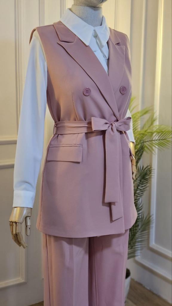 women's summer hijab suit model G2304 - Pink women's summer hijab suit model G2304 - Pink