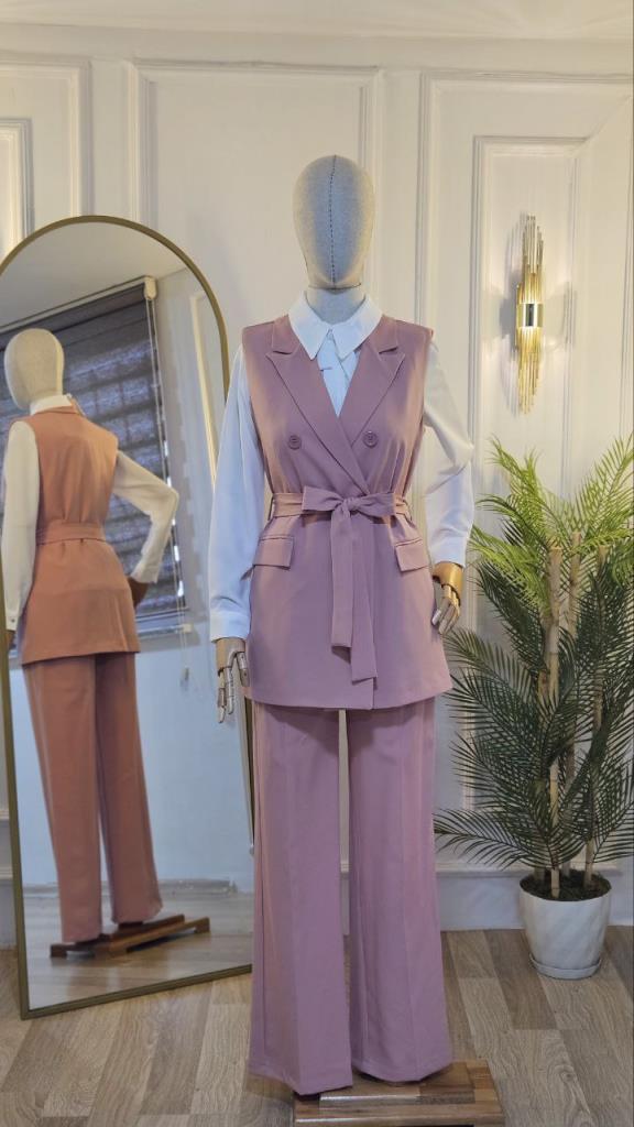 women's summer hijab suit model G2304 - Pink women's summer hijab suit model G2304 - Pink