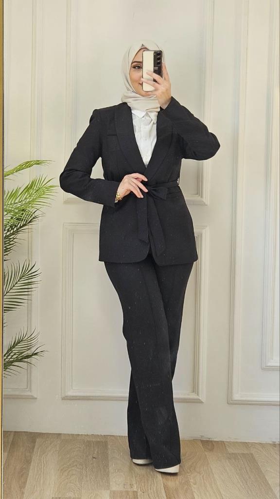 women's hijab suit model G2305 - Black women's hijab suit model G2305 - Black