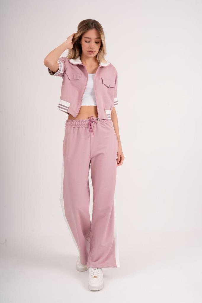 women's summer 2 piece home pajamas model G2348 - Pink