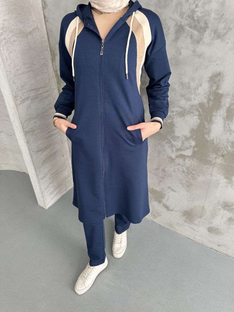 women's hijab tracksuit model G2397 - Navy Blue