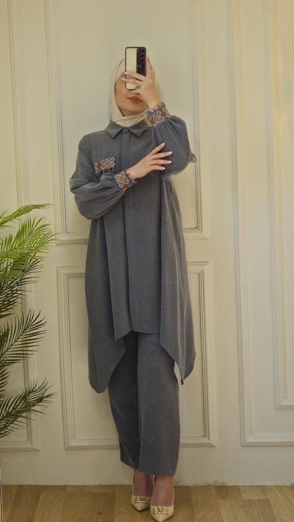 women's hijab suit model G2473 - Light Blue