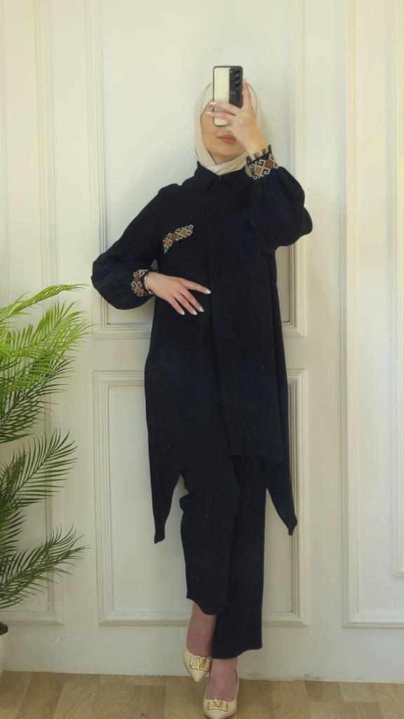 women's hijab suit model G2473 - Black women's hijab suit model G2473 - Black