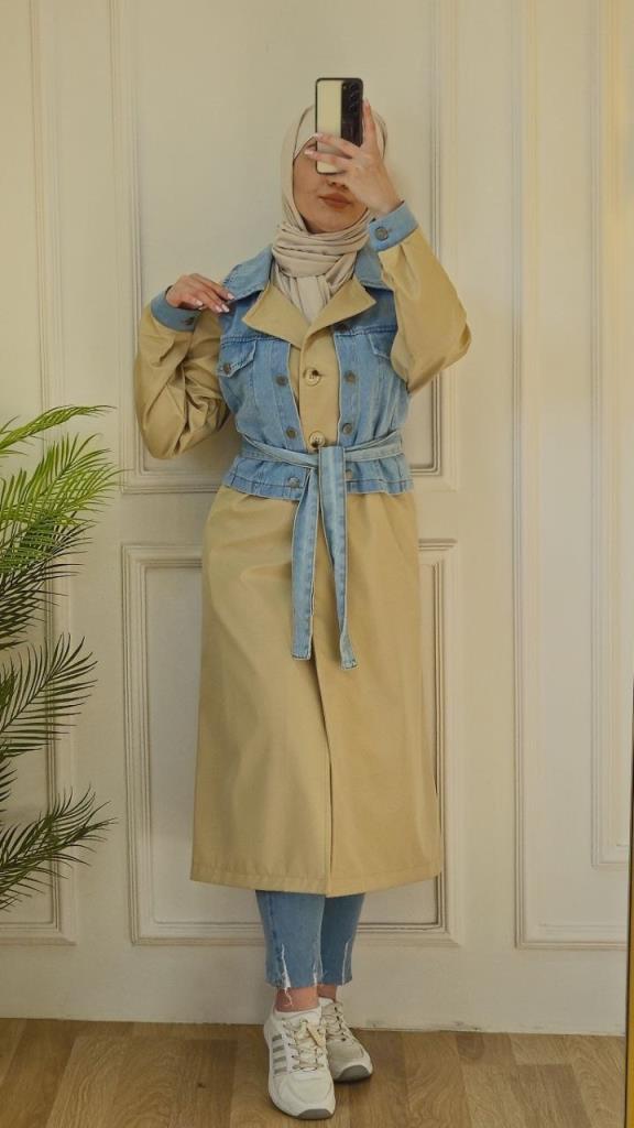 women's summer kpt trench coat model G2732 - Beige