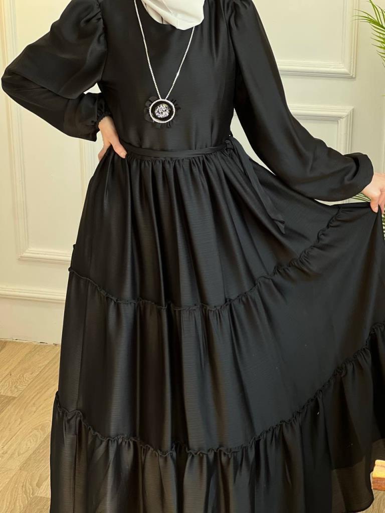 women's hijab dress model G2822 - Black women's hijab dress model G2822 - Black
