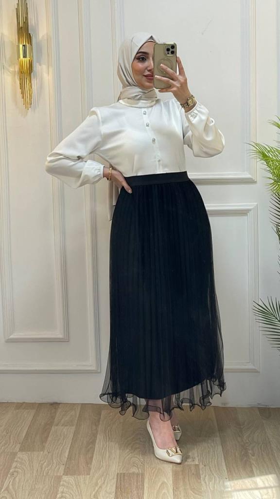 women's hijab skirt model G2849 - Black women's hijab skirt model G2849 - Black