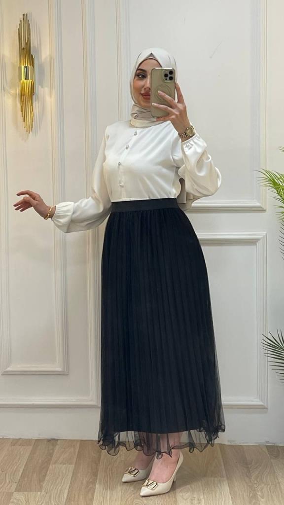 women's hijab skirt model G2849 - Black women's hijab skirt model G2849 - Black