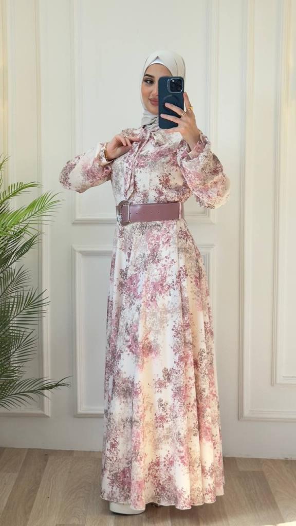women's hijab dress model G2928 - Pink women's hijab dress model G2928 - Pink