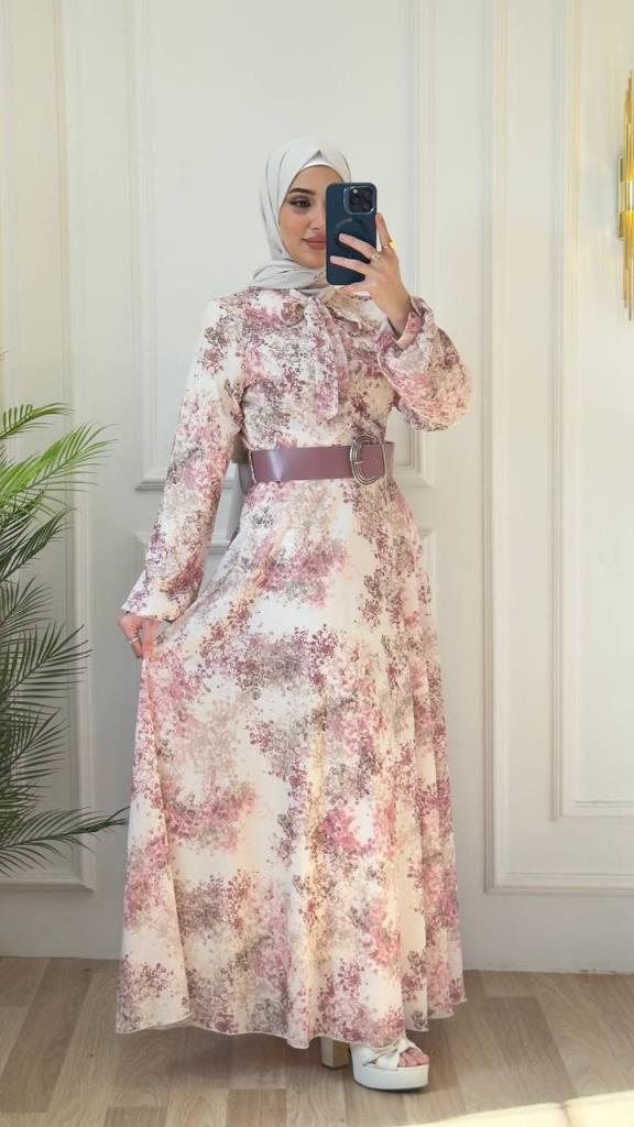 women's hijab dress model G2928 - Pink women's hijab dress model G2928 - Pink
