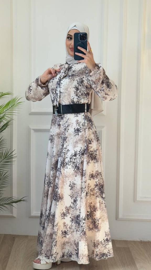 women's hijab dress model G2928 - Black