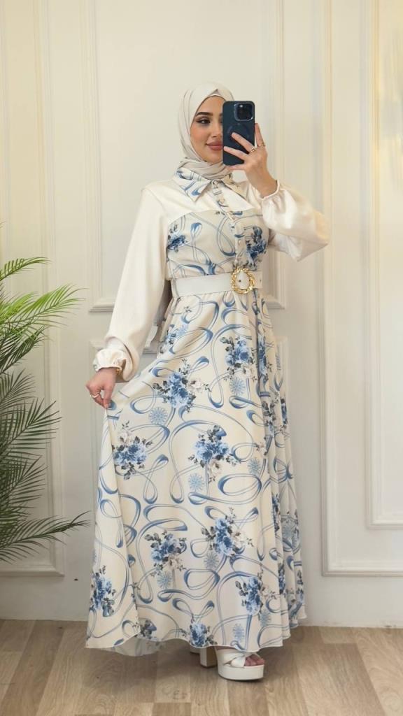 women's hijab dress model G2930 - Blue women's hijab dress model G2930 - Blue