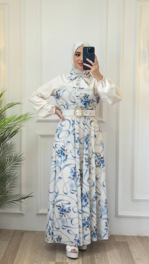 women's hijab dress model G2930 - Blue women's hijab dress model G2930 - Blue