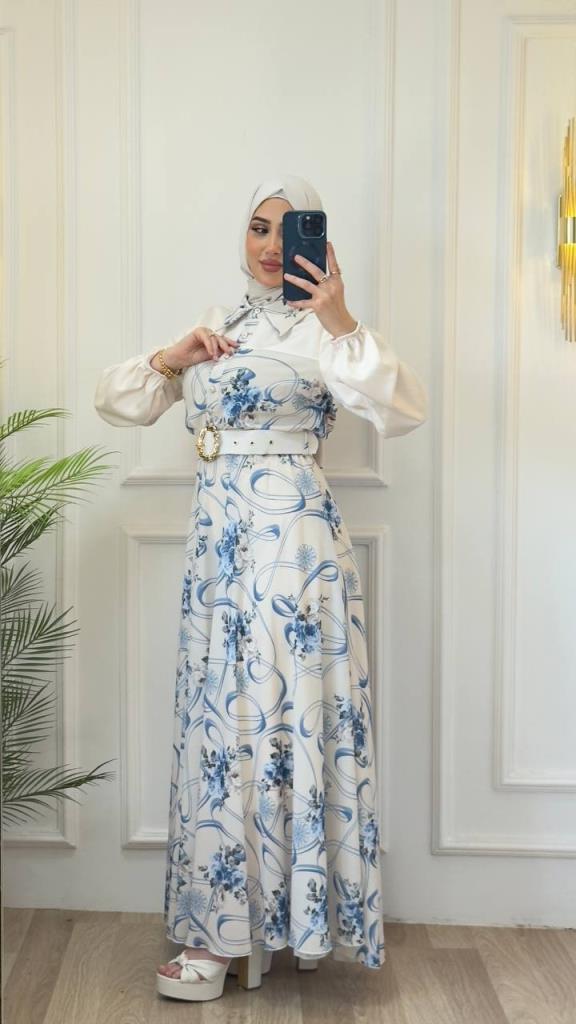 women's hijab dress model G2930 - Blue women's hijab dress model G2930 - Blue