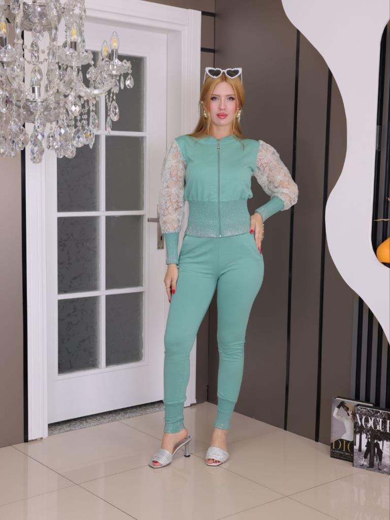 women's stylish and summer pajama set model G2935 - Green women's stylish and summer pajama set model G2935 - Green