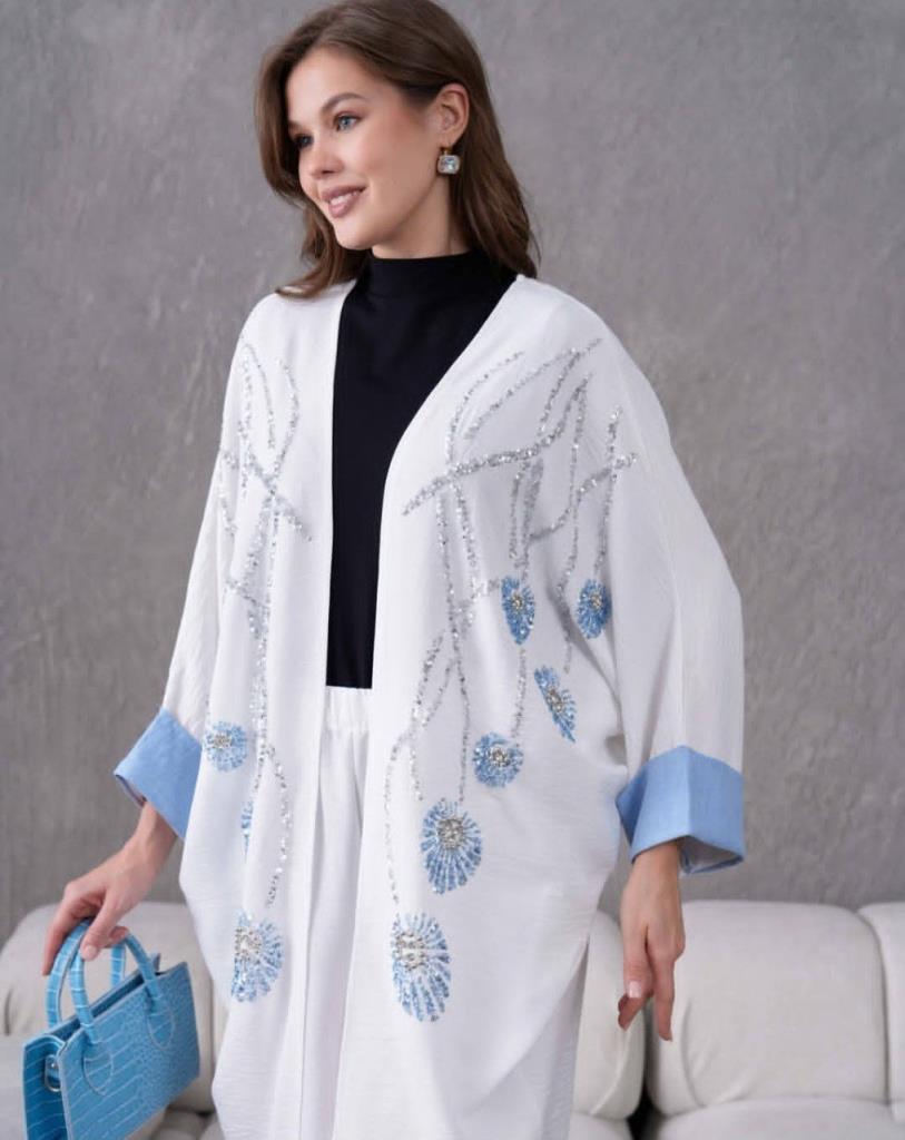 women's hijab suit is 2 pieces model G3031 - White women's hijab suit is 2 pieces model G3031 - White