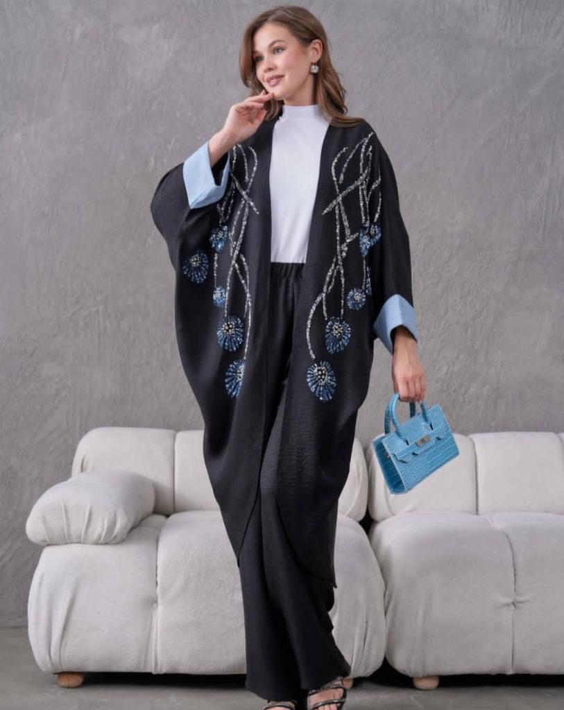 women's hijab suit is 2 pieces model G3031 - Black