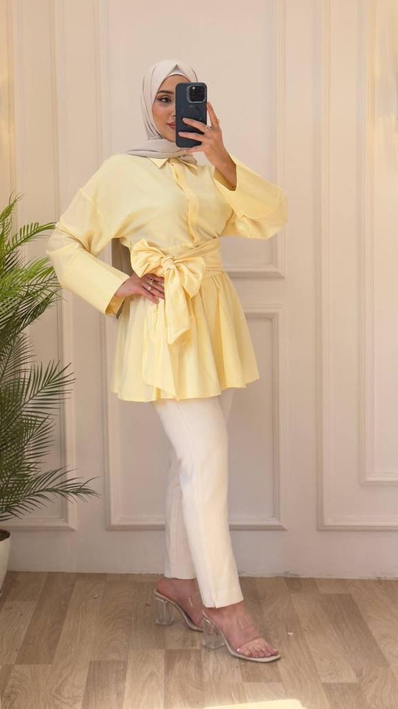 women's stylish shirt model G3071 - Yellow