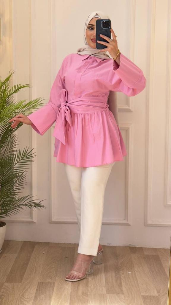 women's stylish shirt model G3071 - Pink women's stylish shirt model G3071 - Pink