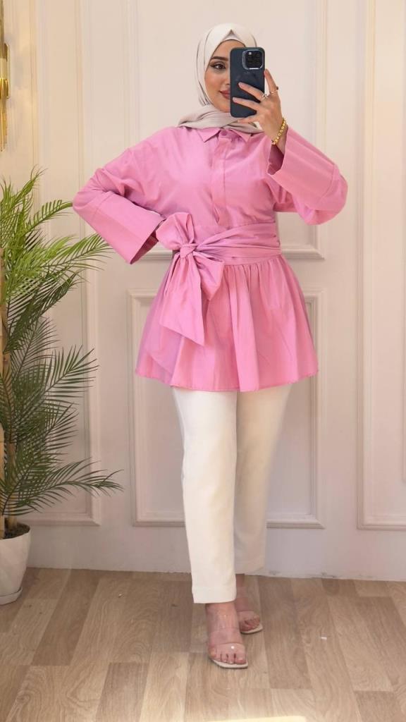 women's stylish shirt model G3071 - Pink women's stylish shirt model G3071 - Pink