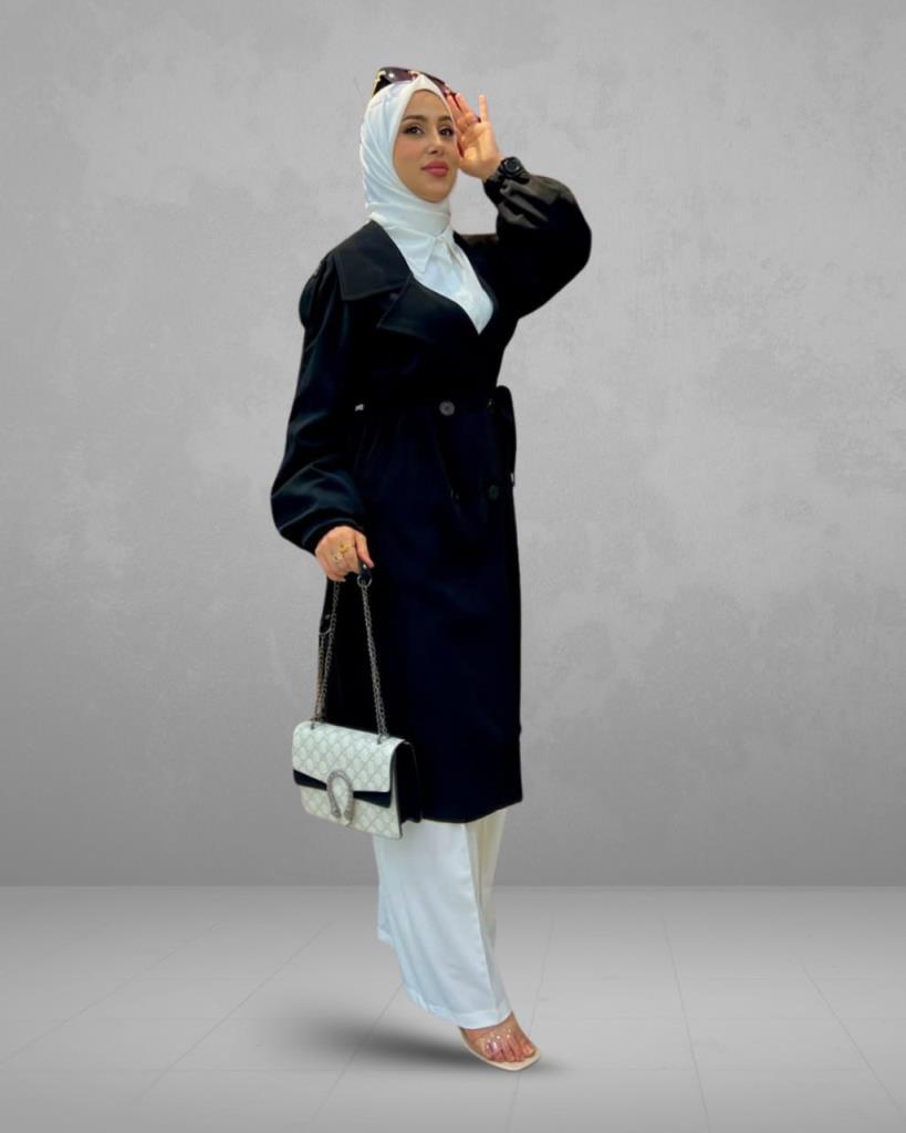kadın yazlık trençkot model g3109 - SİYAH