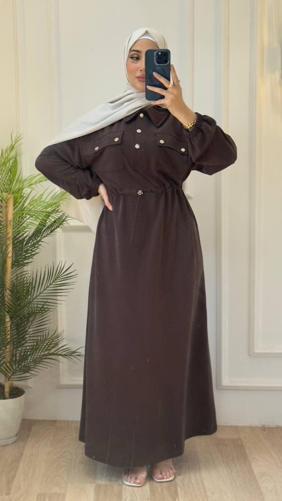 women's summer dress is suitable for daily use model G3245 - Brown women's summer dress is suitable for daily use model G3245 - Brown