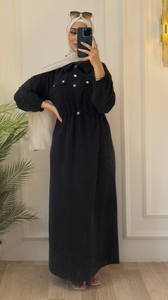 women's summer dress is suitable for daily use model G3245 - Black women's summer dress is suitable for daily use model G3245 - Black