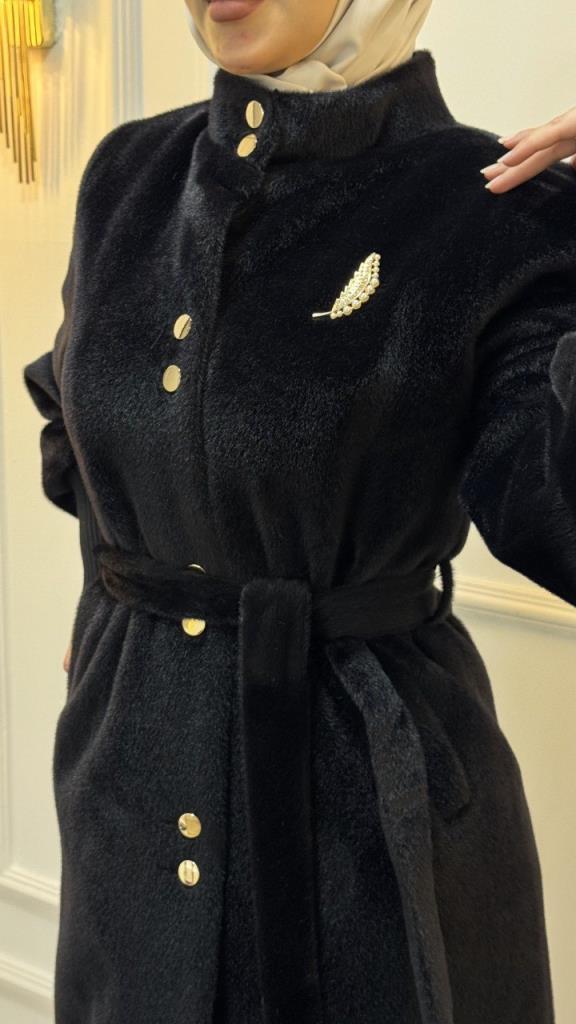 Women's winter coat, model G3449 - Black Women's winter coat, model G3449 - Black