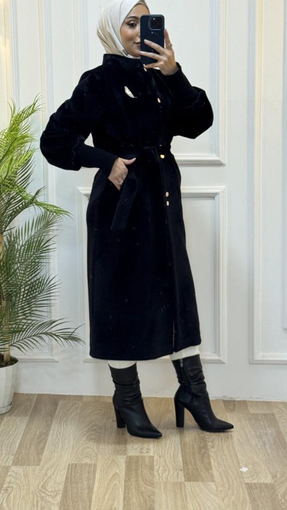 Women's winter coat, model G3449 - Black Women's winter coat, model G3449 - Black