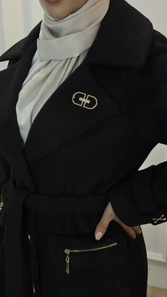 Women's new seasonal fur coat model G3508 - Black Women's new seasonal fur coat model G3508 - Black