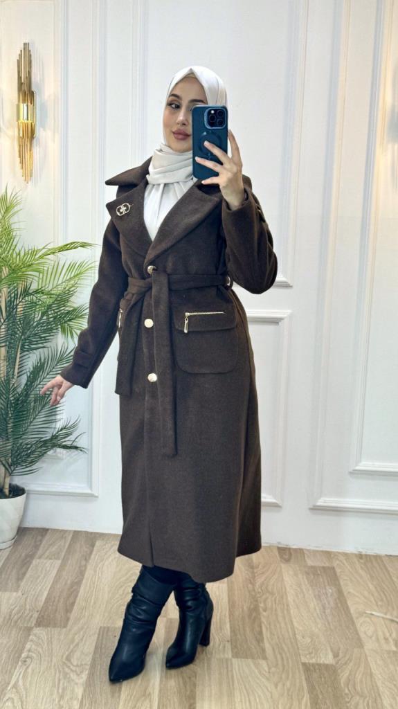 Women's new seasonal fur coat model G3508 - Brown Women's new seasonal fur coat model G3508 - Brown