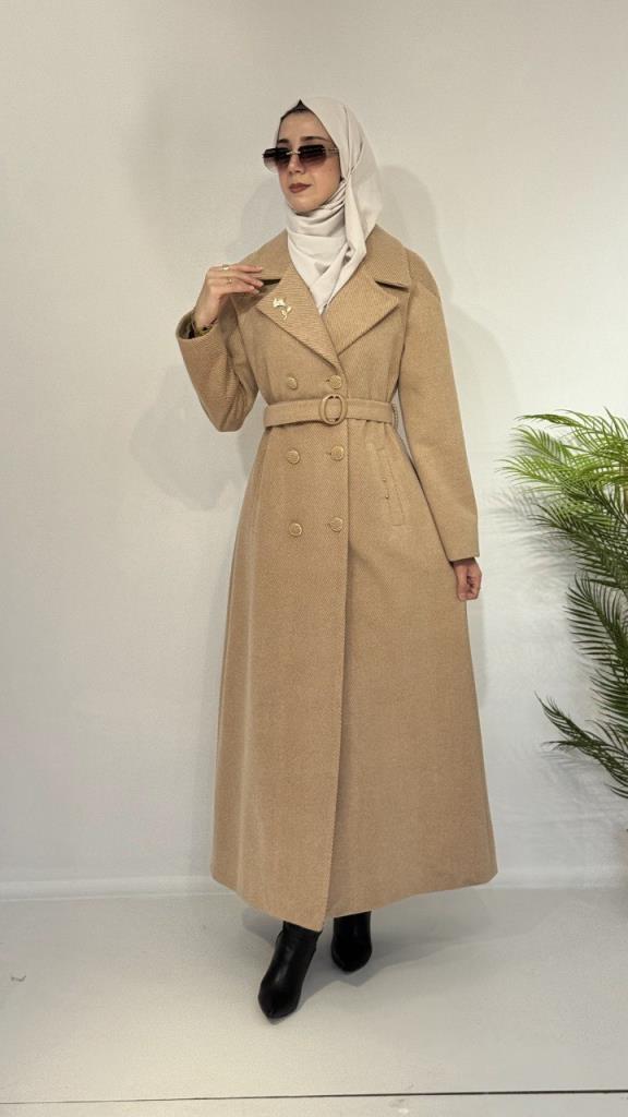 Women's stylish and comfortable winter coat, model G3535 - Beige