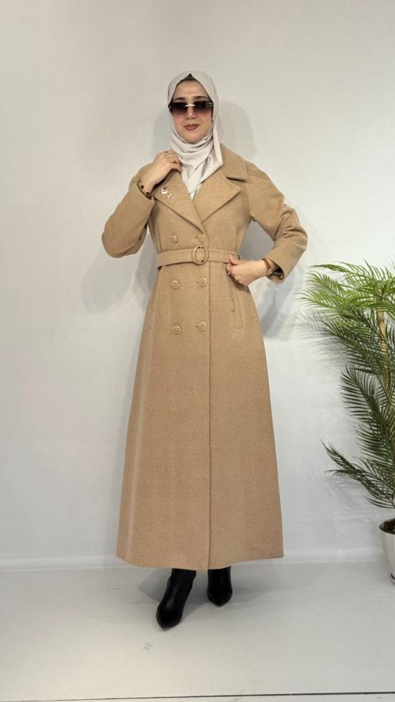 Women's stylish and comfortable winter coat, model G3535 - Beige