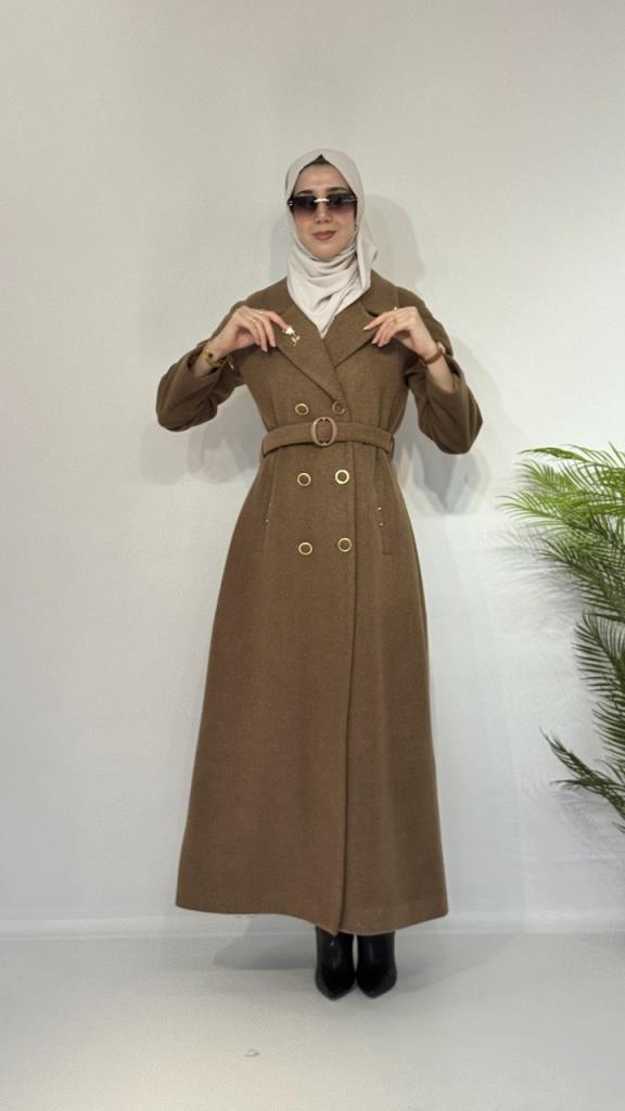 Women's stylish and comfortable winter coat, model G3535 - Brown