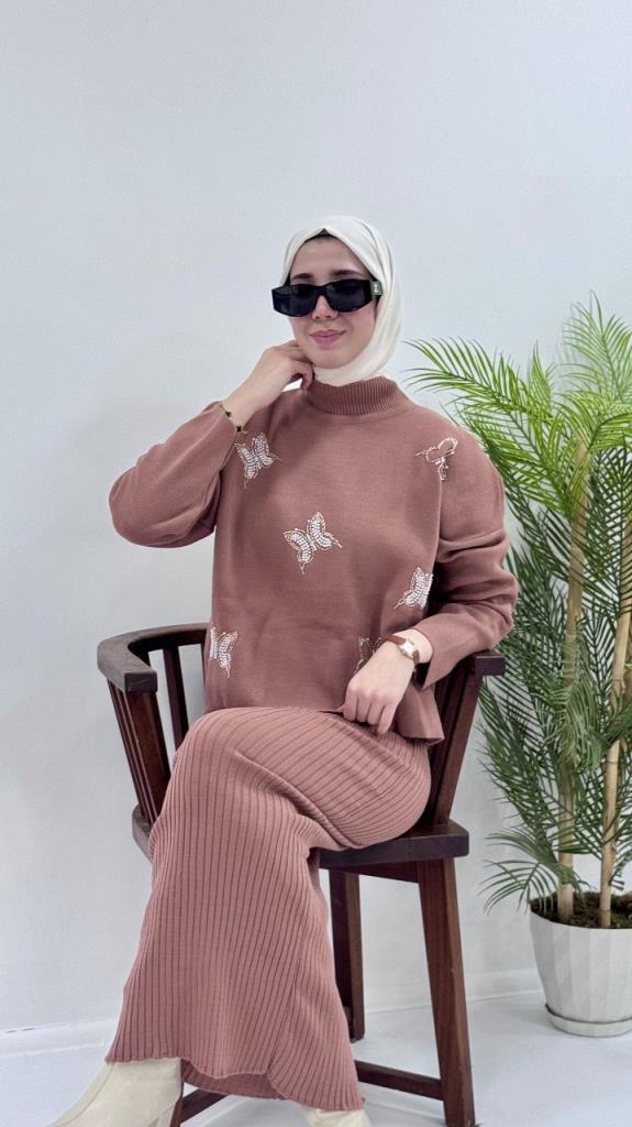 New season women's winter knit dress, model G3742 - Pink New season women's winter knit dress, model G3742 - Pink