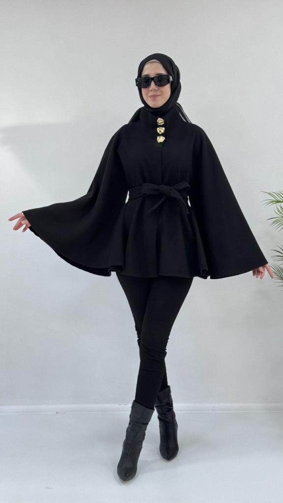 New Szonlu Women's Winter Cape, Model G3784 - Black New Szonlu Women's Winter Cape, Model G3784 - Black
