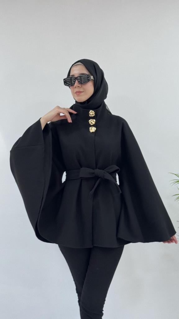 New Szonlu Women's Winter Cape, Model G3784 - Black New Szonlu Women's Winter Cape, Model G3784 - Black