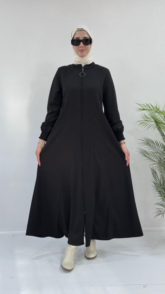 عبايات نسائية شتوية جديدة لموسم الخريف، موديل G3807 - اسود