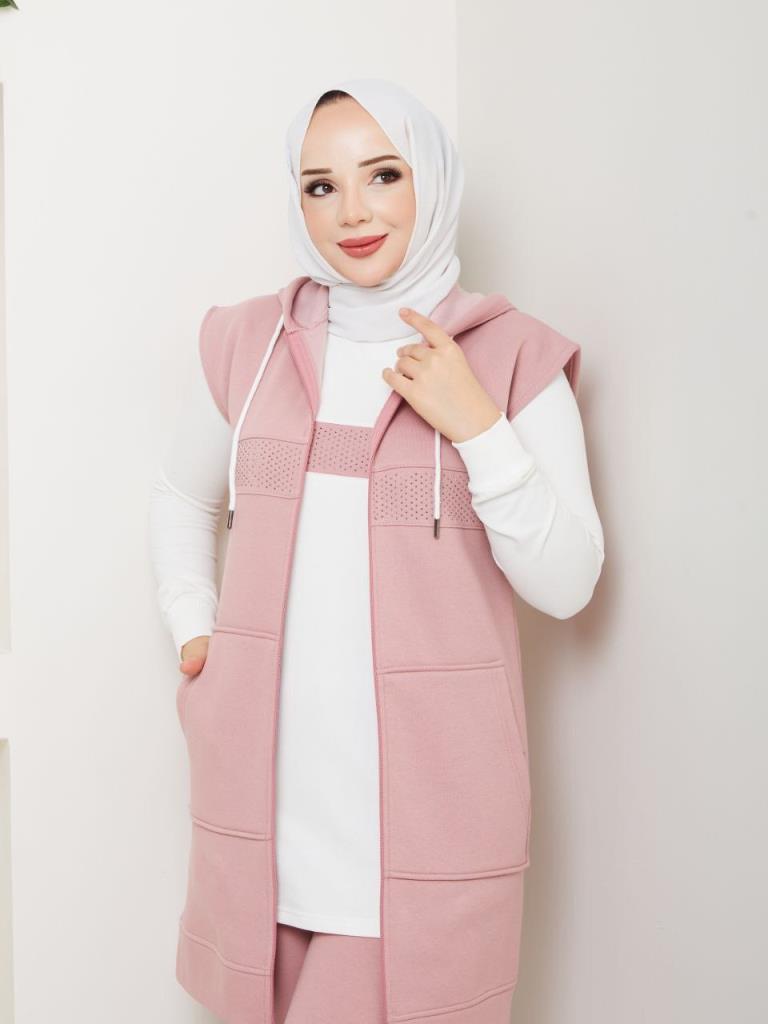 طقم بيجامة نسائي موسمي جديد، من 3 قطع، موديل G3830 - زهر طقم بيجامة نسائي موسمي جديد، من 3 قطع، موديل G3830 - زهر