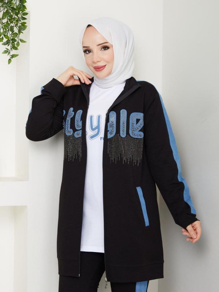 طقم بيجامة نسائي موسمي جديد، من 3 قطع، موديل G3831 - اسود طقم بيجامة نسائي موسمي جديد، من 3 قطع، موديل G3831 - اسود