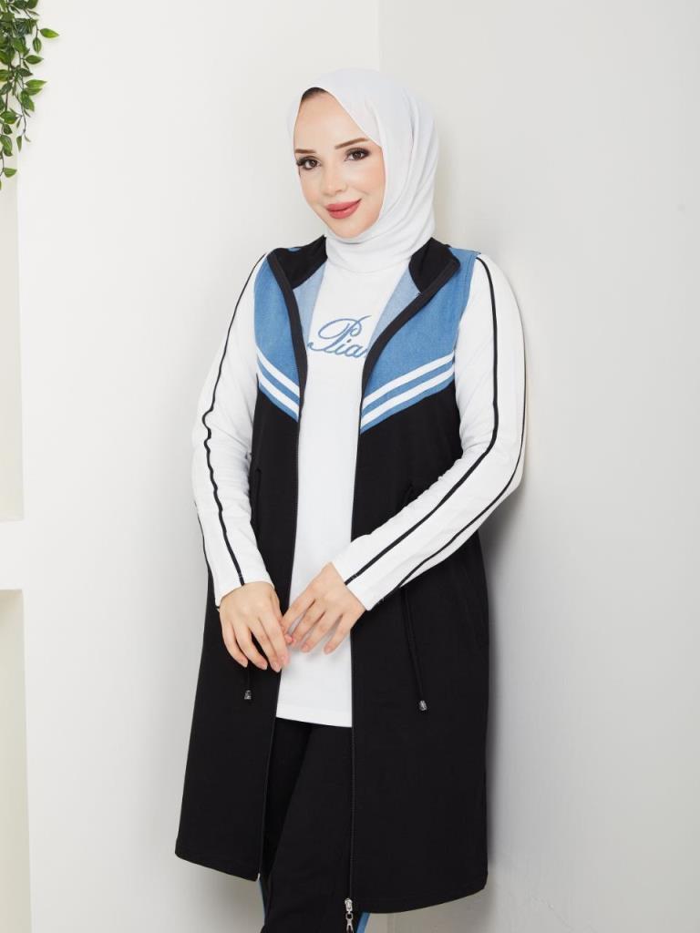 طقم بيجامة نسائي موسمي جديد، من 3 قطع، موديل G3834 - اسود طقم بيجامة نسائي موسمي جديد، من 3 قطع، موديل G3834 - اسود