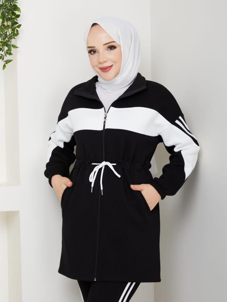 طقم بيجامة نسائي موسمي جديد، من 3 قطع، موديل G3835 - اسود طقم بيجامة نسائي موسمي جديد، من 3 قطع، موديل G3835 - اسود
