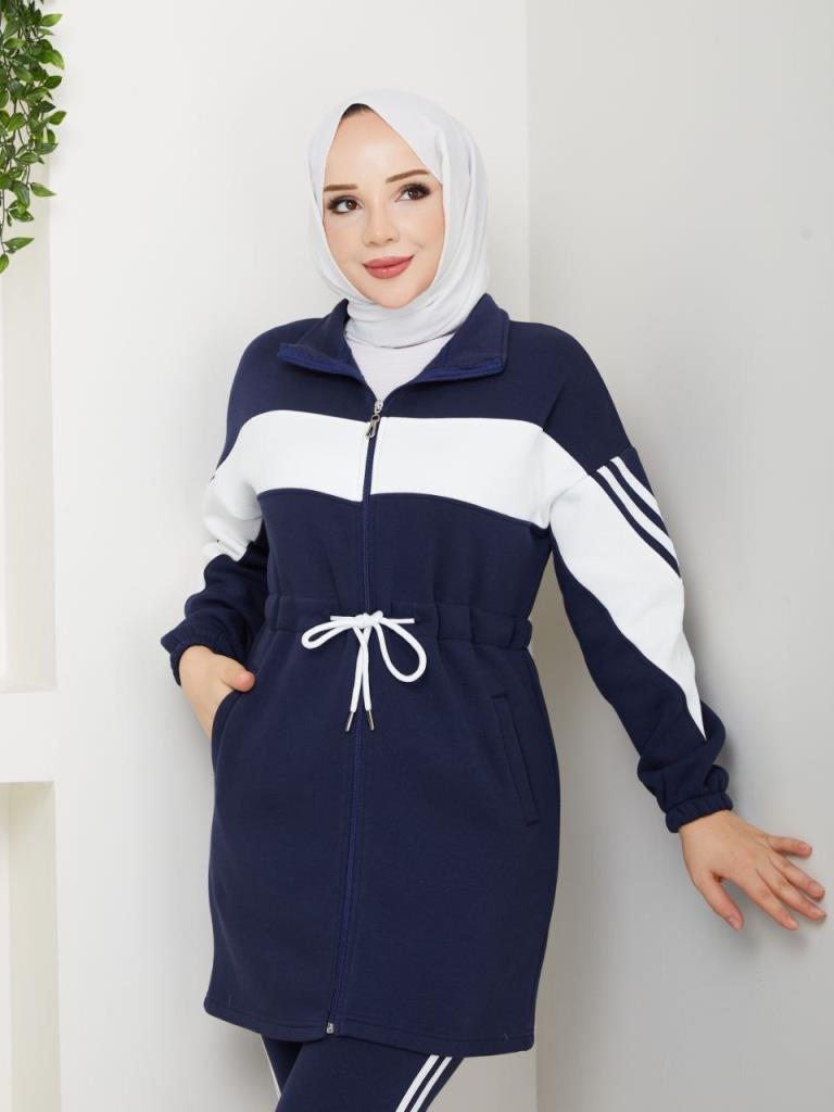 New Seasonal Women's 3-Piece Pajama Set, Model G3835 - Navy Blue